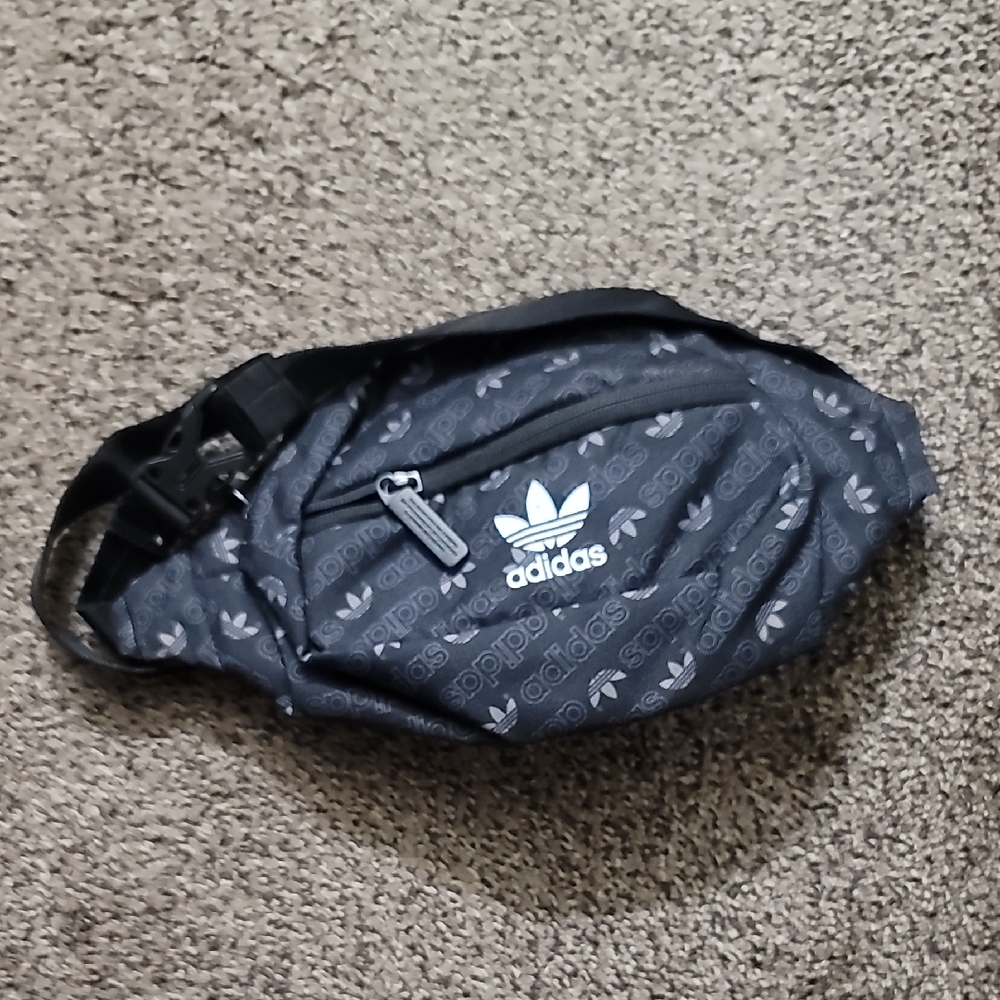 Adidas Gray Patterned Belt Bag